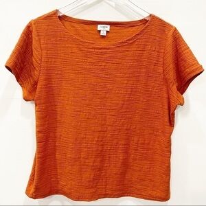 J. Crew Textured Boxy Fit Short Sleeve Shirt Large